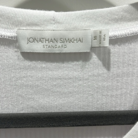 Jonathan Simkhai Standard Long Sleeve Ribbed Suzy Shaping Wrap Top Sz M - Picture 4 of 10